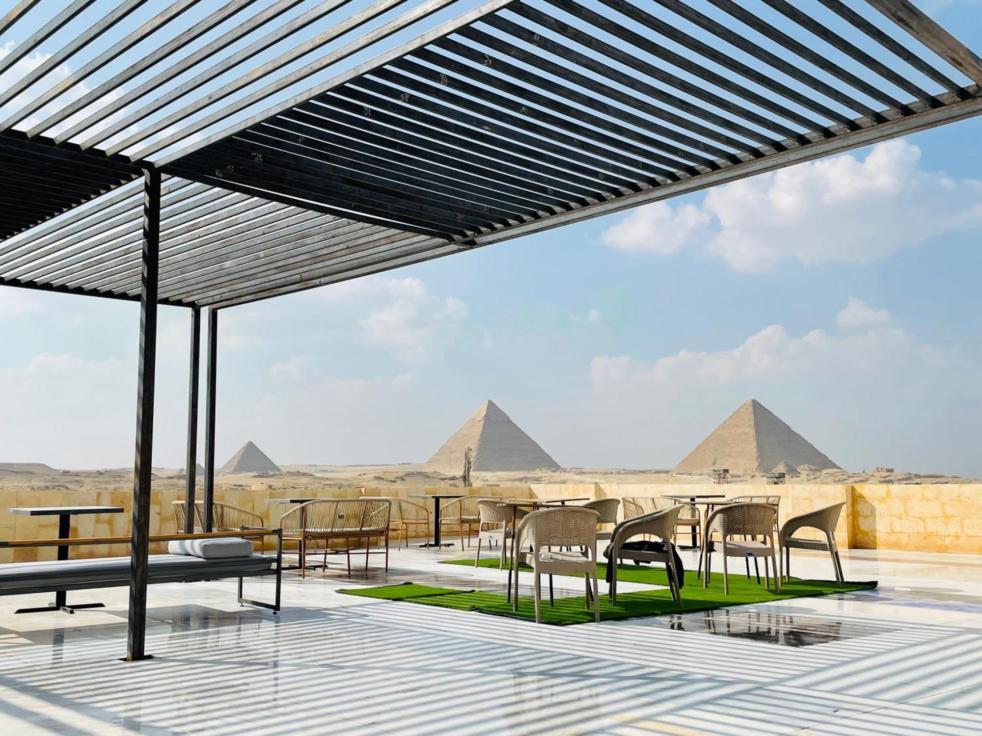 Golden Mask Pyramids Inn Kafret el-Gabal Exterior foto